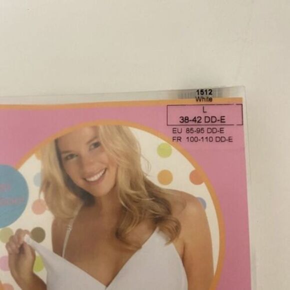 Bravado Original Nursing Bra Bamboo Plus Style 1512 White Size L+ 38-42 DD-E NEW - Picture 2 of 5